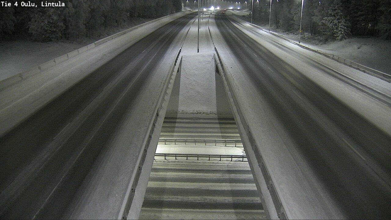 Weather Camera Image Väg 4 Uleåborg, Lintula, Oulu, Pohjois-Pohjanmaa