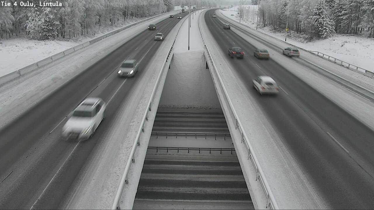 Weather Camera Image Väg 4 Uleåborg, Lintula, Oulu, Pohjois-Pohjanmaa