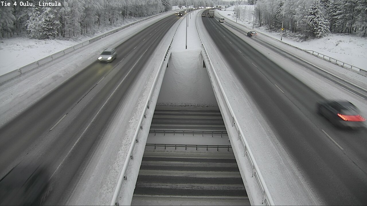 Weather Camera Image Väg 4 Uleåborg, Lintula, Oulu, Pohjois-Pohjanmaa