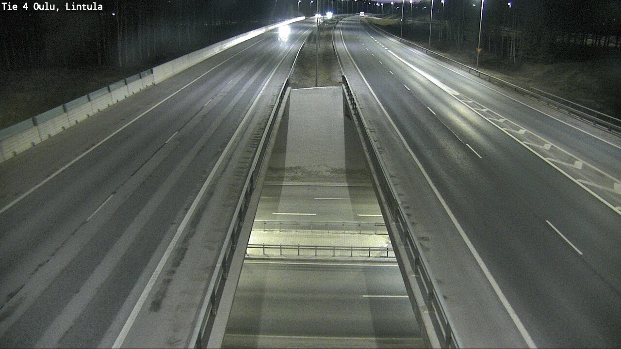 Weather Camera Image Väg 4 Uleåborg, Lintula, Oulu, Pohjois-Pohjanmaa
