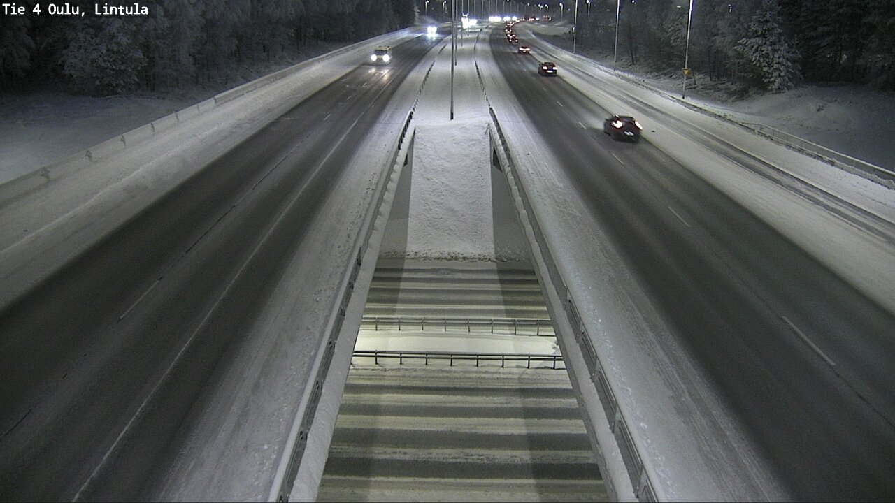 Weather Camera Image Väg 4 Uleåborg, Lintula, Oulu, Pohjois-Pohjanmaa
