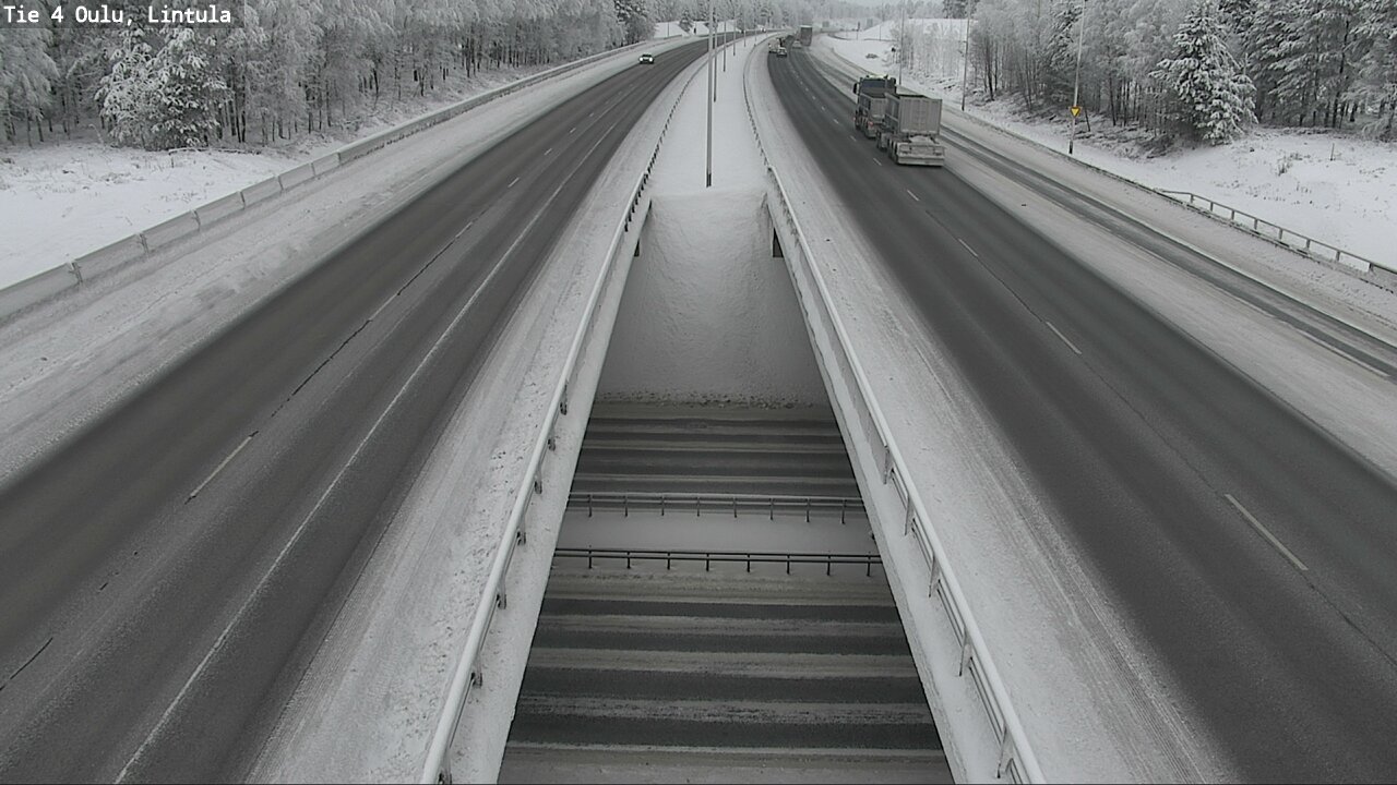 Weather Camera Image Väg 4 Uleåborg, Lintula, Oulu, Pohjois-Pohjanmaa