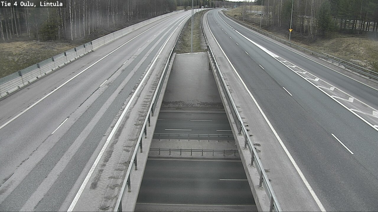 Weather Camera Image Väg 4 Uleåborg, Lintula, Oulu, Pohjois-Pohjanmaa