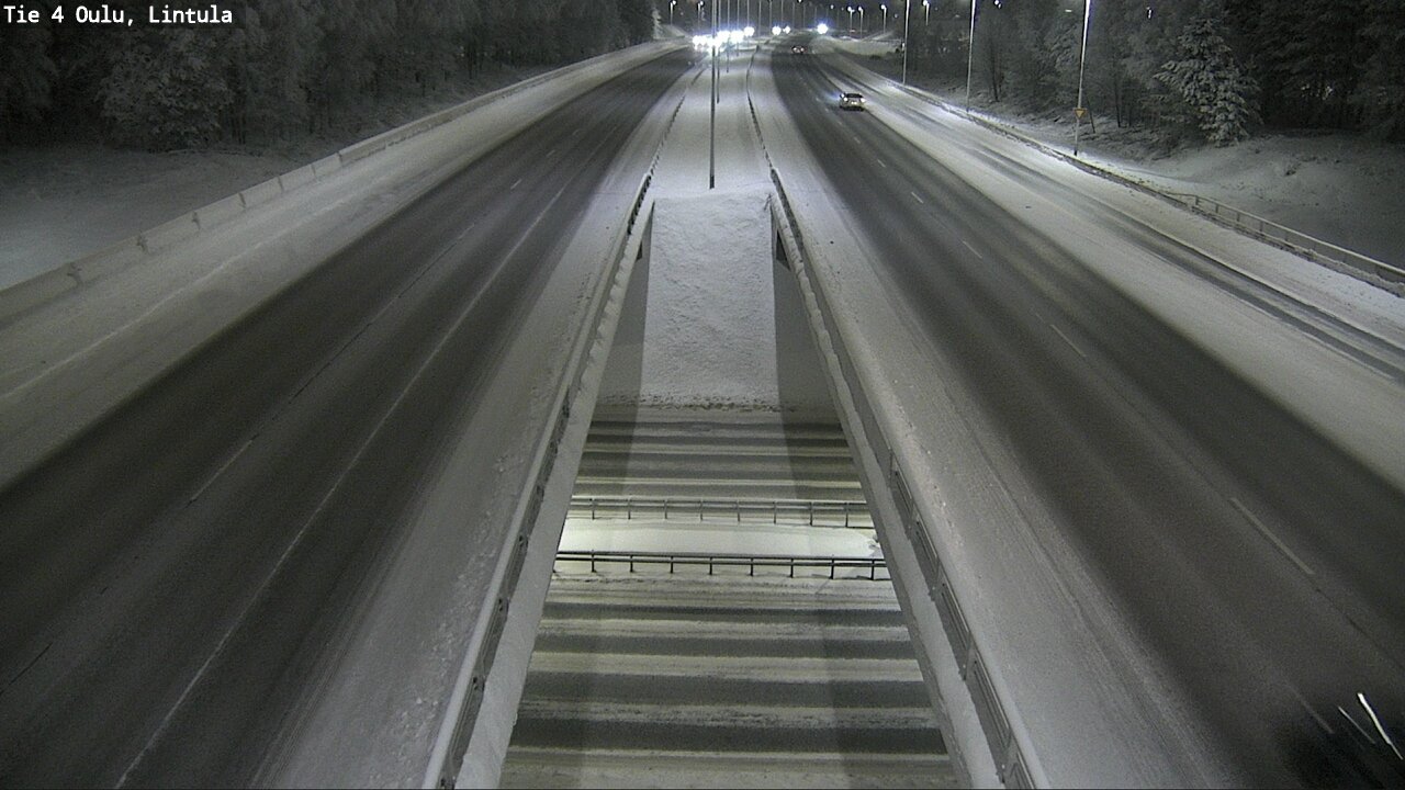 Weather Camera Image Väg 4 Uleåborg, Lintula, Oulu, Pohjois-Pohjanmaa