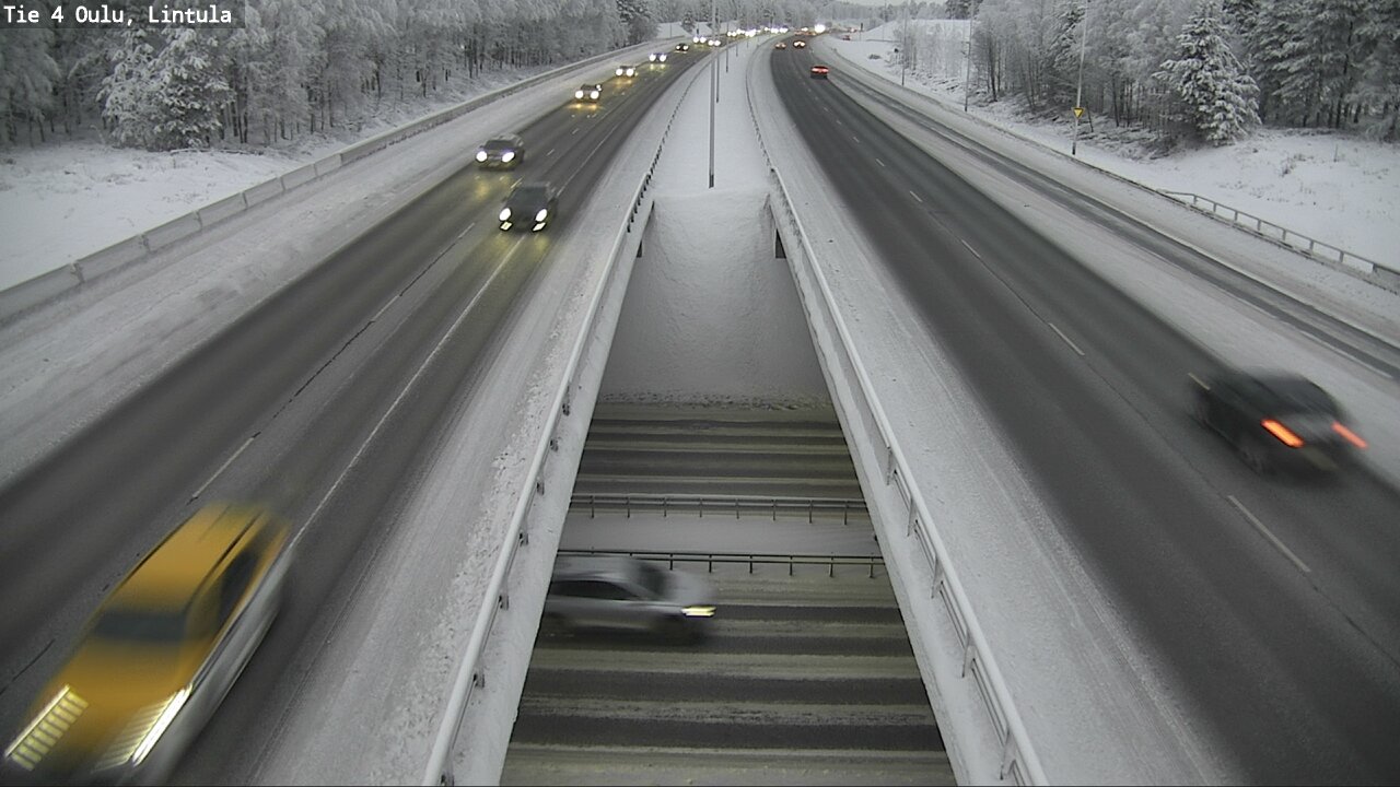 Weather Camera Image Väg 4 Uleåborg, Lintula, Oulu, Pohjois-Pohjanmaa