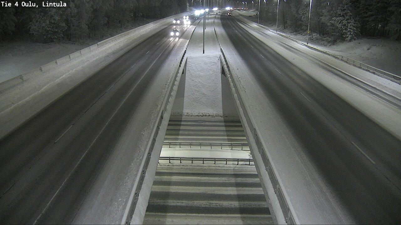 Weather Camera Image Väg 4 Uleåborg, Lintula, Oulu, Pohjois-Pohjanmaa