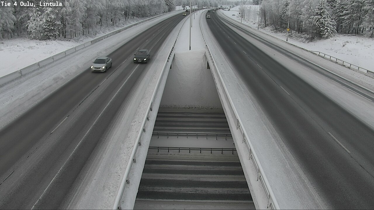 Weather Camera Image Väg 4 Uleåborg, Lintula, Oulu, Pohjois-Pohjanmaa