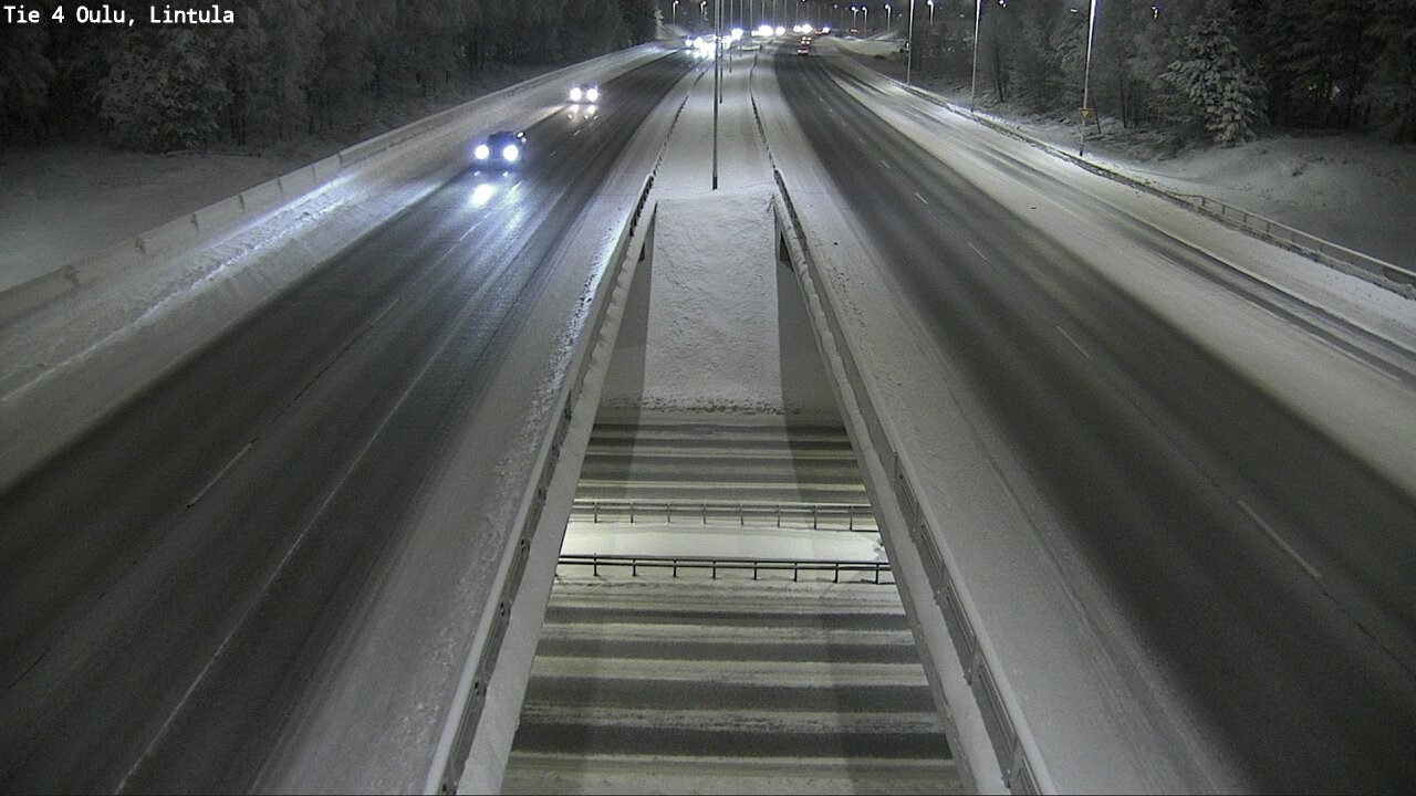 Weather Camera Image Väg 4 Uleåborg, Lintula, Oulu, Pohjois-Pohjanmaa