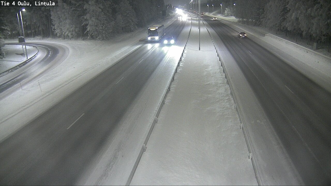 Weather Camera Image Väg 4 Uleåborg, Lintula, Oulu, Pohjois-Pohjanmaa