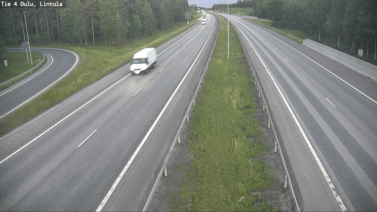 Weather Camera Image Väg 4 Uleåborg, Lintula, Oulu, Pohjois-Pohjanmaa