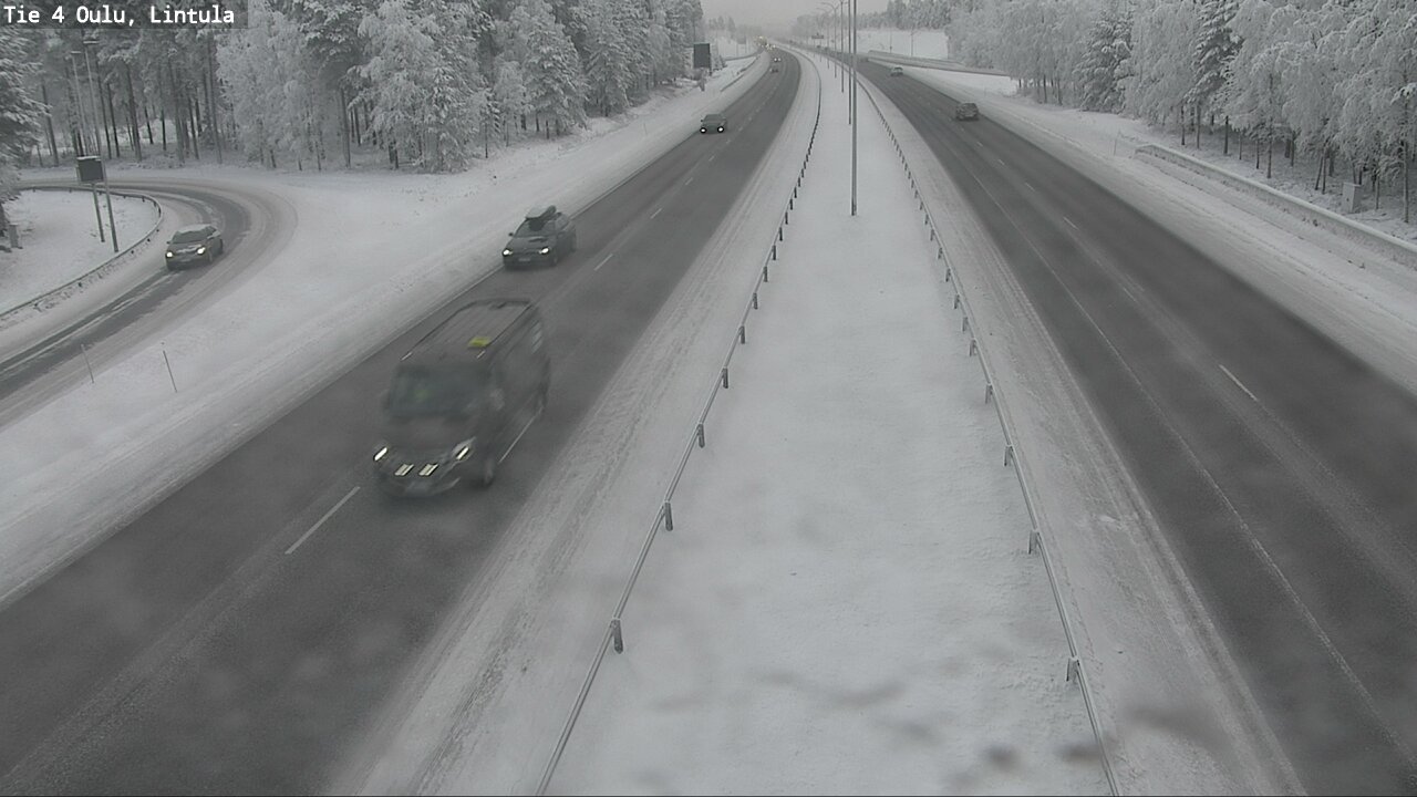 Weather Camera Image Väg 4 Uleåborg, Lintula, Oulu, Pohjois-Pohjanmaa
