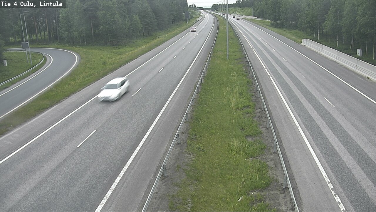 Weather Camera Image Väg 4 Uleåborg, Lintula, Oulu, Pohjois-Pohjanmaa