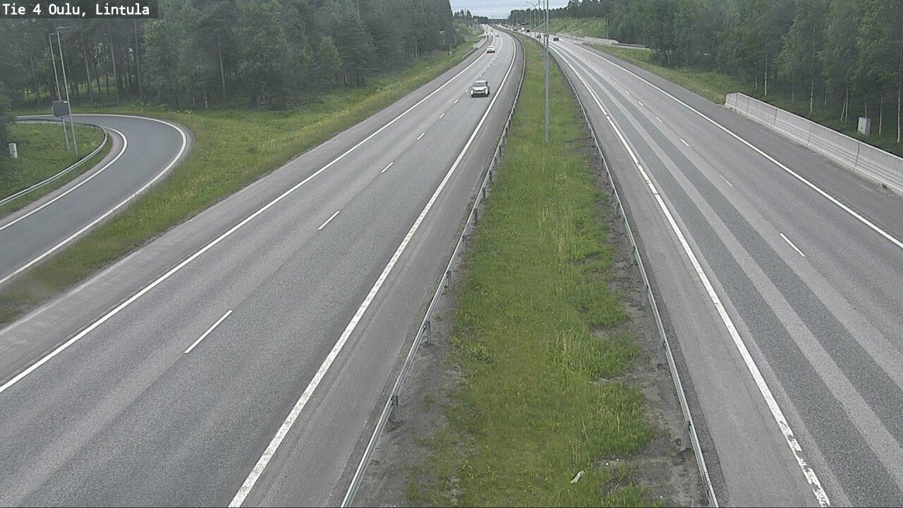 Weather Camera Image Väg 4 Uleåborg, Lintula, Oulu, Pohjois-Pohjanmaa