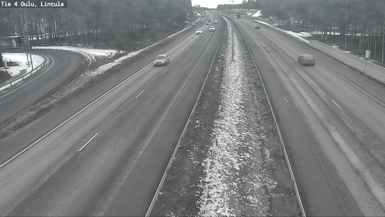 Weather Camera Image Väg 4 Uleåborg, Lintula, Oulu, Pohjois-Pohjanmaa