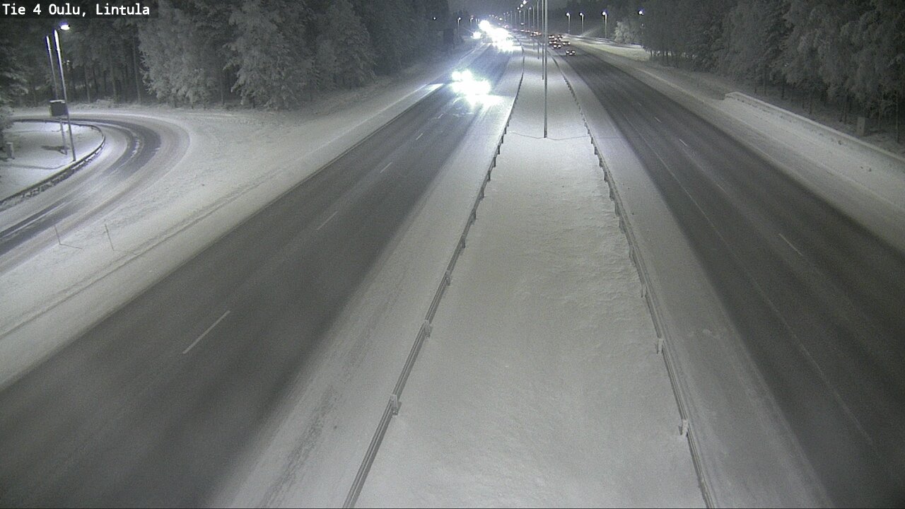 Weather Camera Image Väg 4 Uleåborg, Lintula, Oulu, Pohjois-Pohjanmaa