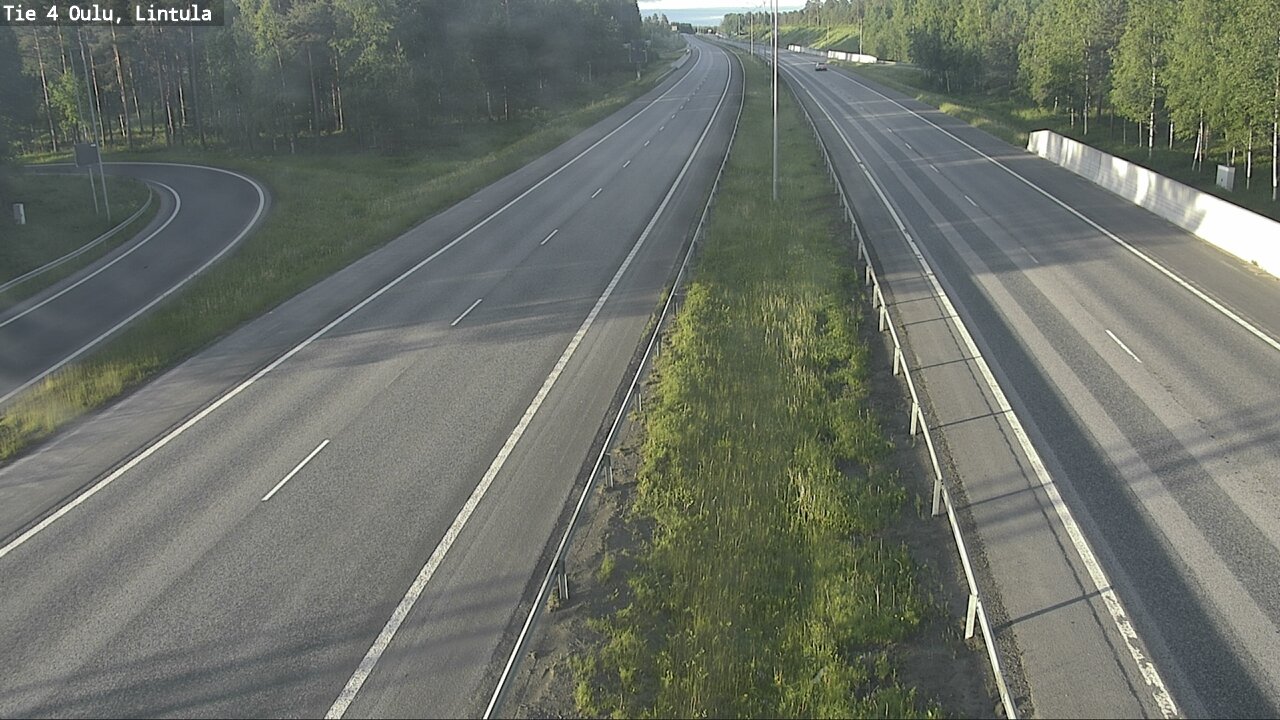 Weather Camera Image Väg 4 Uleåborg, Lintula, Oulu, Pohjois-Pohjanmaa