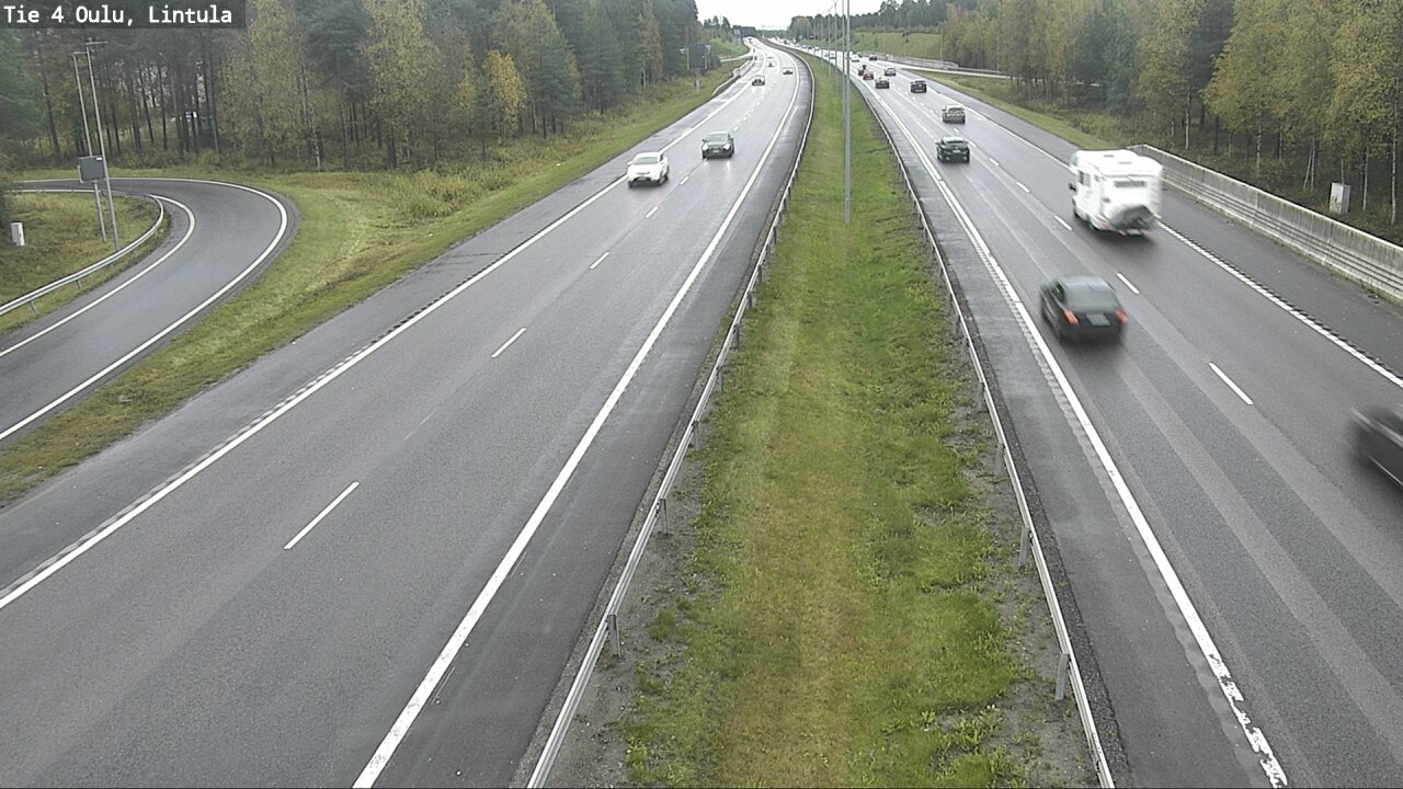 Weather Camera Image Väg 4 Uleåborg, Lintula, Oulu, Pohjois-Pohjanmaa