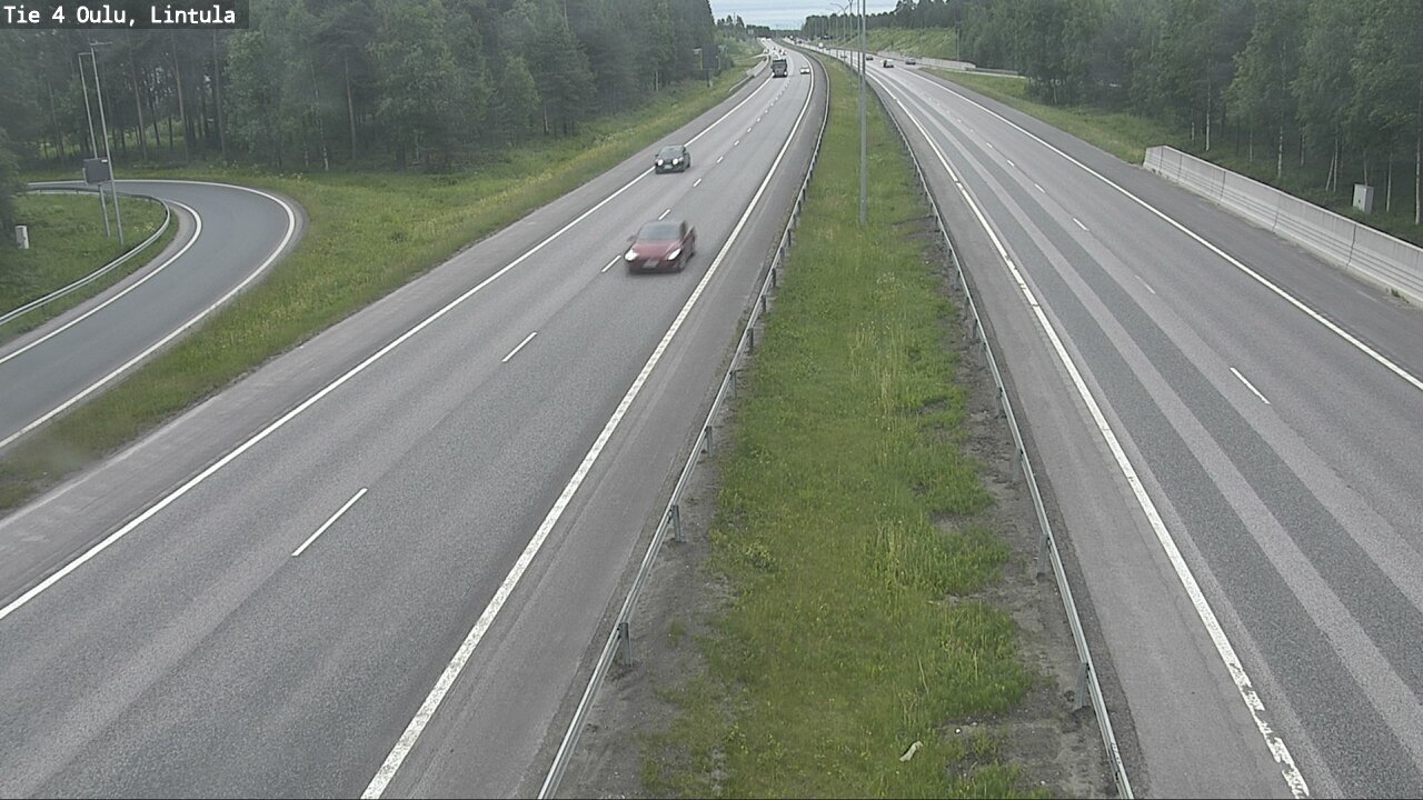 Weather Camera Image Väg 4 Uleåborg, Lintula, Oulu, Pohjois-Pohjanmaa