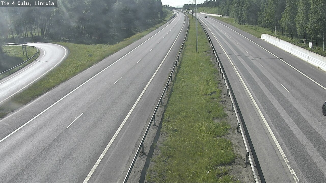 Weather Camera Image Väg 4 Uleåborg, Lintula, Oulu, Pohjois-Pohjanmaa
