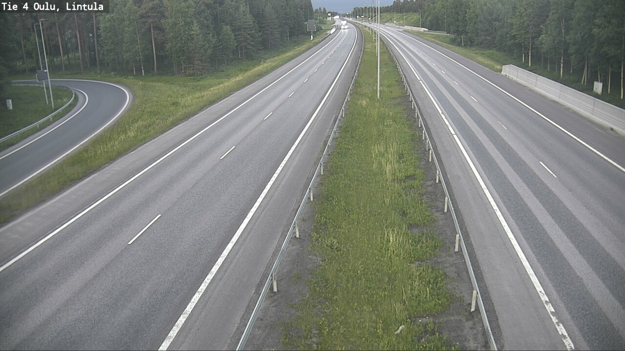 Weather Camera Image Väg 4 Uleåborg, Lintula, Oulu, Pohjois-Pohjanmaa