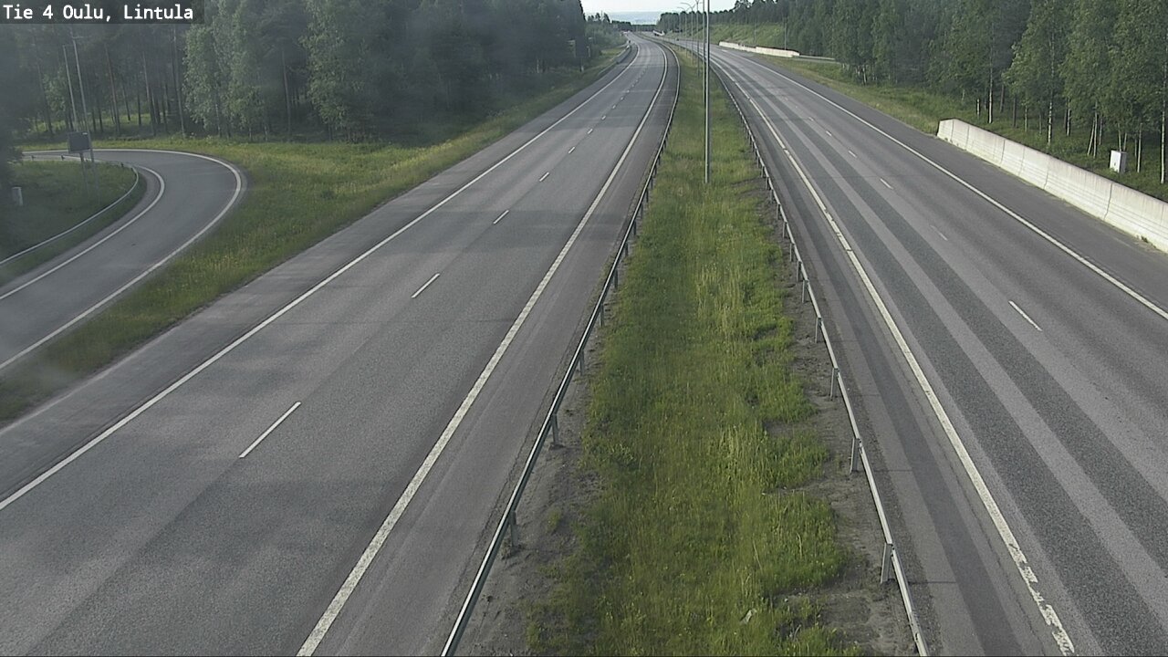 Weather Camera Image Väg 4 Uleåborg, Lintula, Oulu, Pohjois-Pohjanmaa