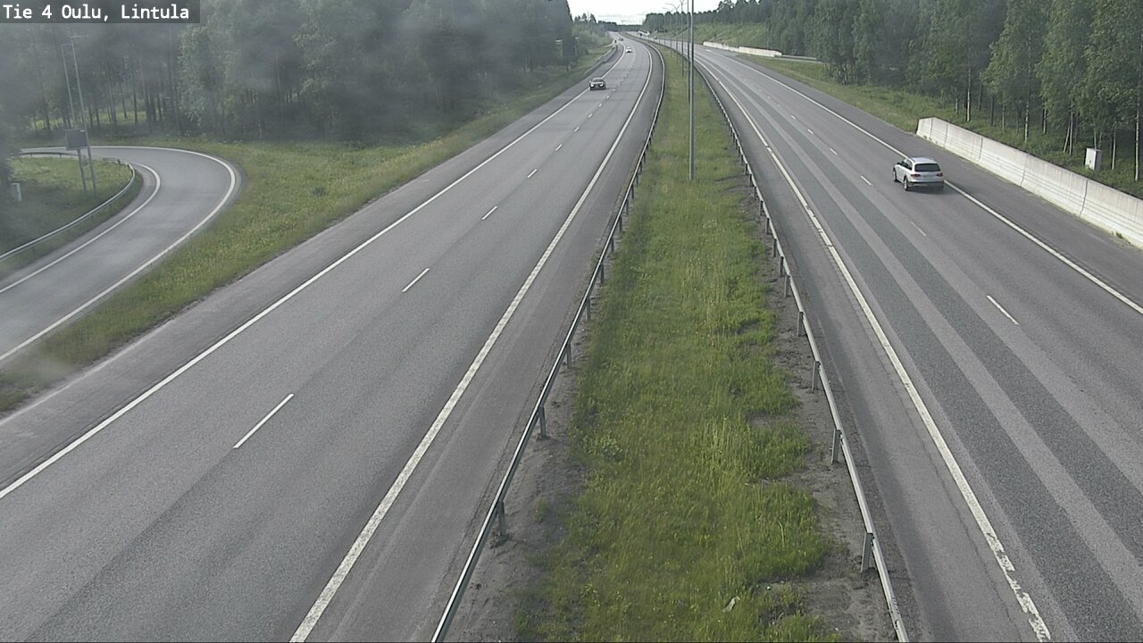 Weather Camera Image Väg 4 Uleåborg, Lintula, Oulu, Pohjois-Pohjanmaa