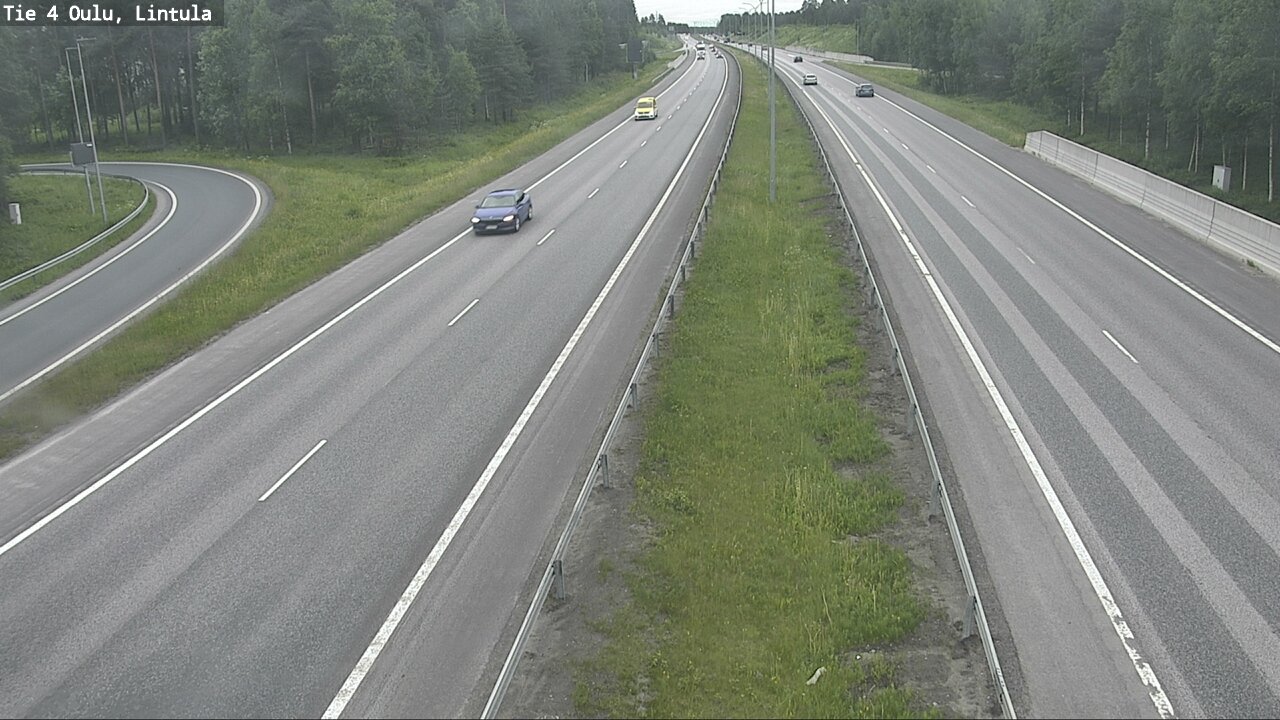 Weather Camera Image Väg 4 Uleåborg, Lintula, Oulu, Pohjois-Pohjanmaa