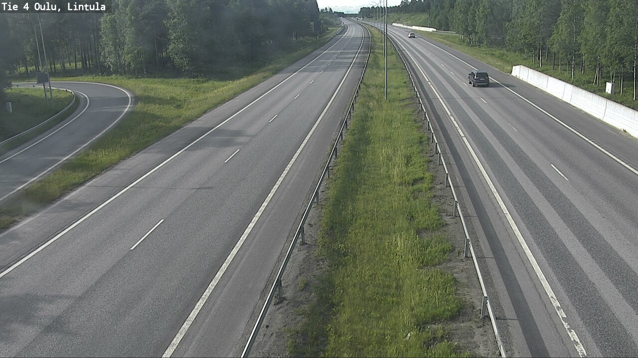 Weather Camera Image Väg 4 Uleåborg, Lintula, Oulu, Pohjois-Pohjanmaa