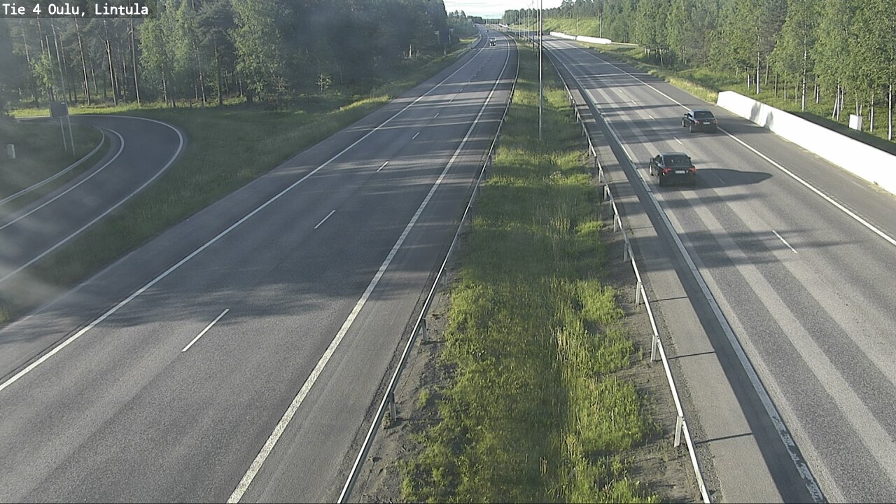 Weather Camera Image Väg 4 Uleåborg, Lintula, Oulu, Pohjois-Pohjanmaa