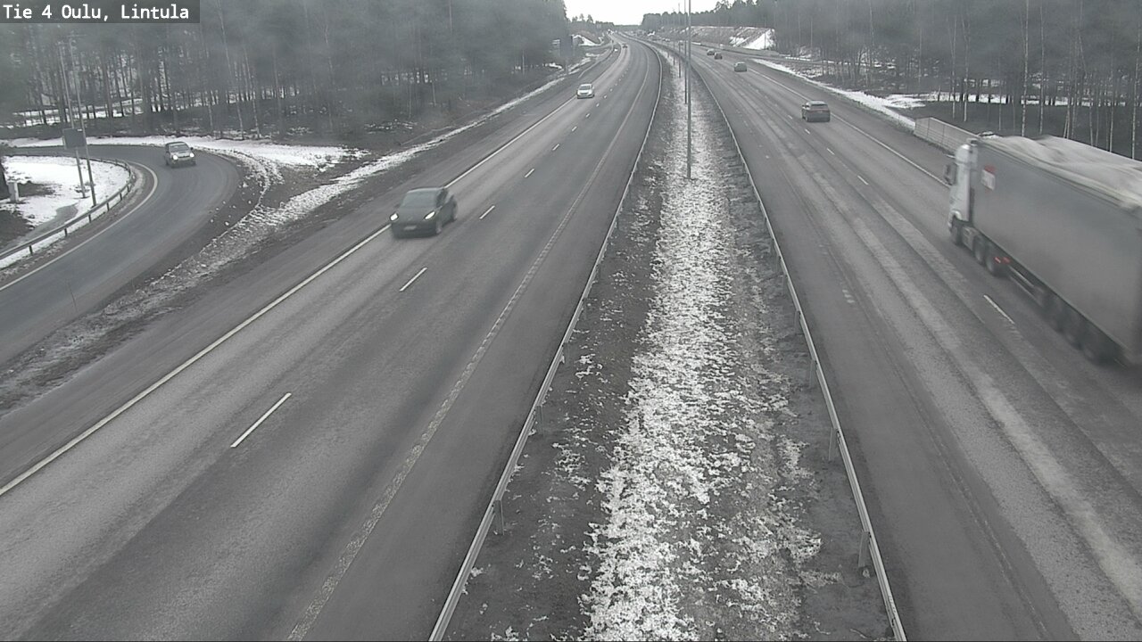 Weather Camera Image Väg 4 Uleåborg, Lintula, Oulu, Pohjois-Pohjanmaa