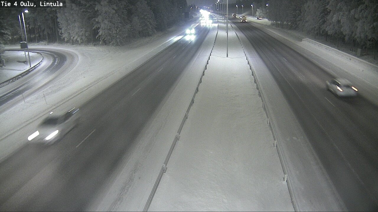 Weather Camera Image Väg 4 Uleåborg, Lintula, Oulu, Pohjois-Pohjanmaa