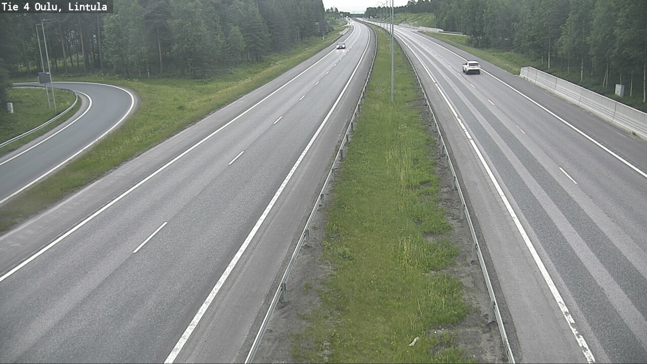 Weather Camera Image Väg 4 Uleåborg, Lintula, Oulu, Pohjois-Pohjanmaa