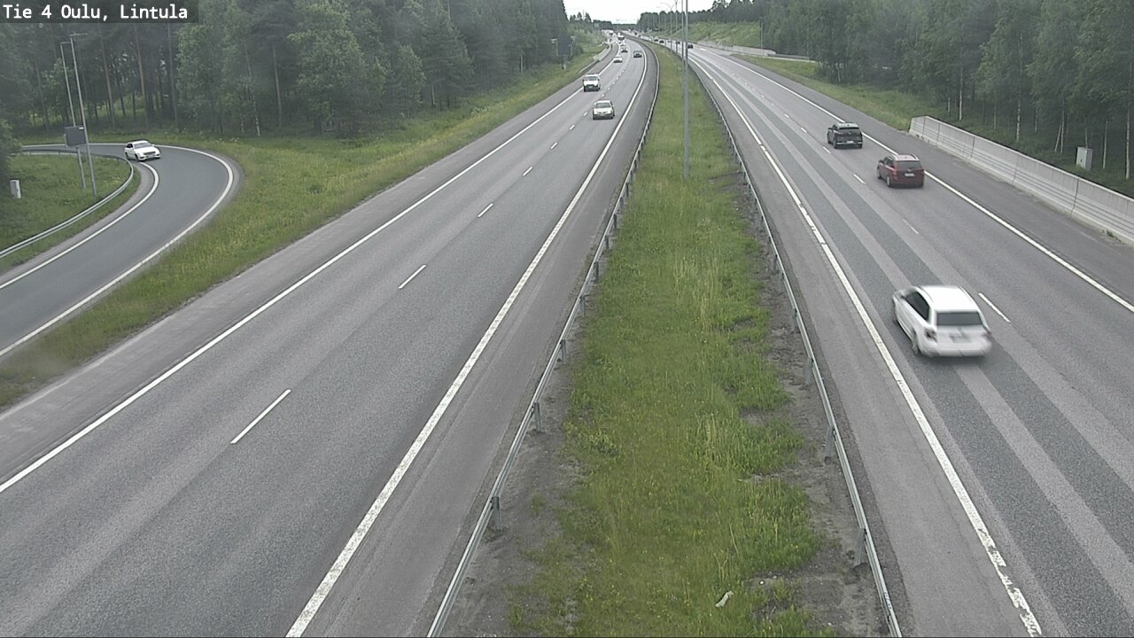 Weather Camera Image Väg 4 Uleåborg, Lintula, Oulu, Pohjois-Pohjanmaa