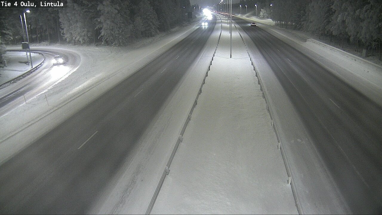 Weather Camera Image Väg 4 Uleåborg, Lintula, Oulu, Pohjois-Pohjanmaa