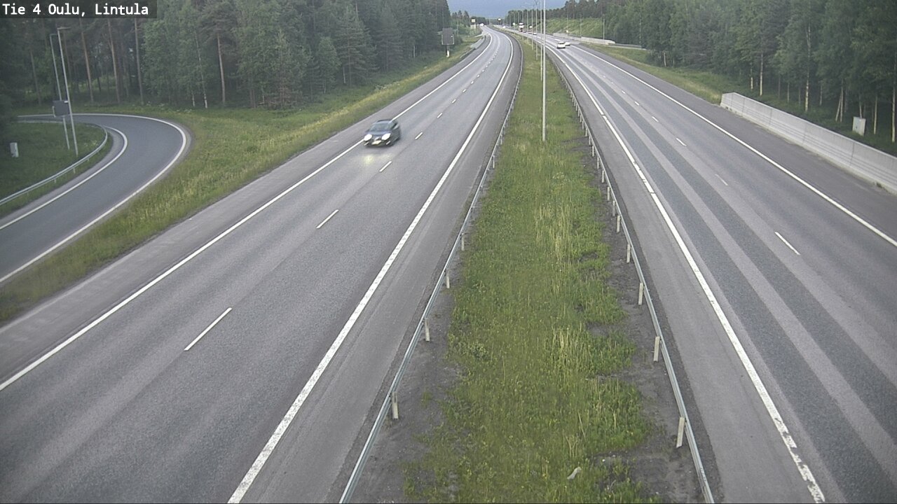 Weather Camera Image Väg 4 Uleåborg, Lintula, Oulu, Pohjois-Pohjanmaa