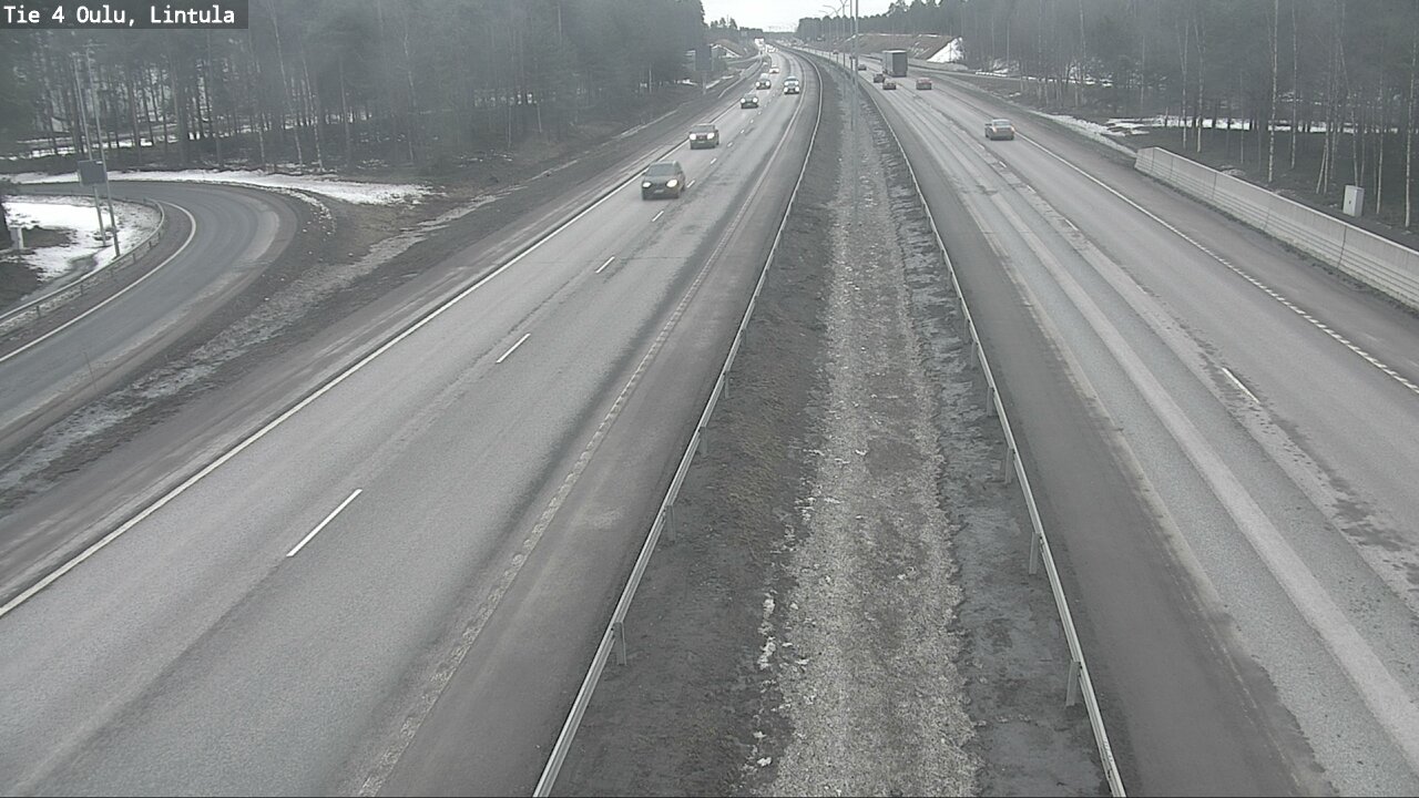 Weather Camera Image Road 4 Oulu, Lintula, Oulu, Pohjois-Pohjanmaa