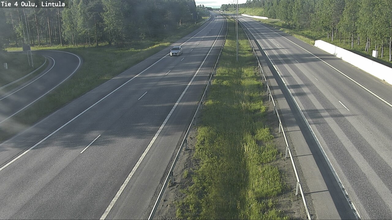 Weather Camera Image Väg 4 Uleåborg, Lintula, Oulu, Pohjois-Pohjanmaa