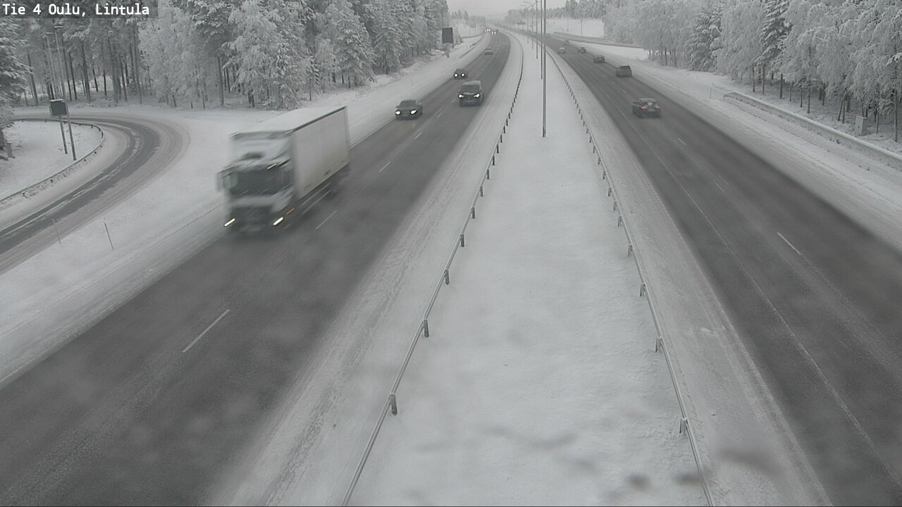 Weather Camera Image Väg 4 Uleåborg, Lintula, Oulu, Pohjois-Pohjanmaa