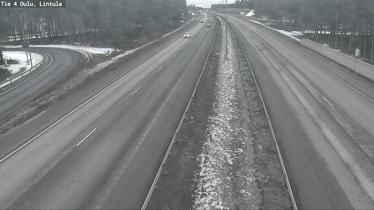 Weather Camera Image Väg 4 Uleåborg, Lintula, Oulu, Pohjois-Pohjanmaa