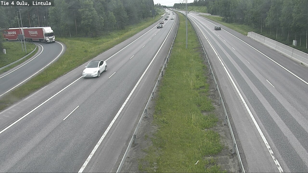 Weather Camera Image Väg 4 Uleåborg, Lintula, Oulu, Pohjois-Pohjanmaa