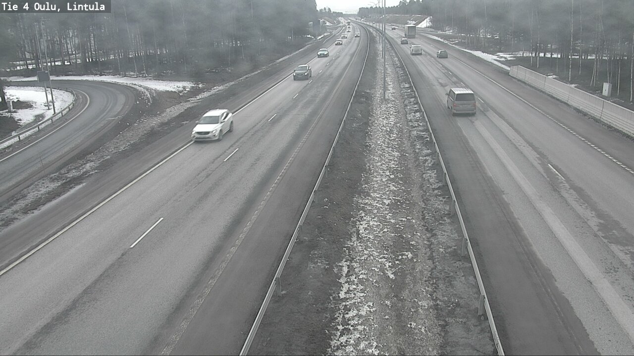 Weather Camera Image Väg 4 Uleåborg, Lintula, Oulu, Pohjois-Pohjanmaa