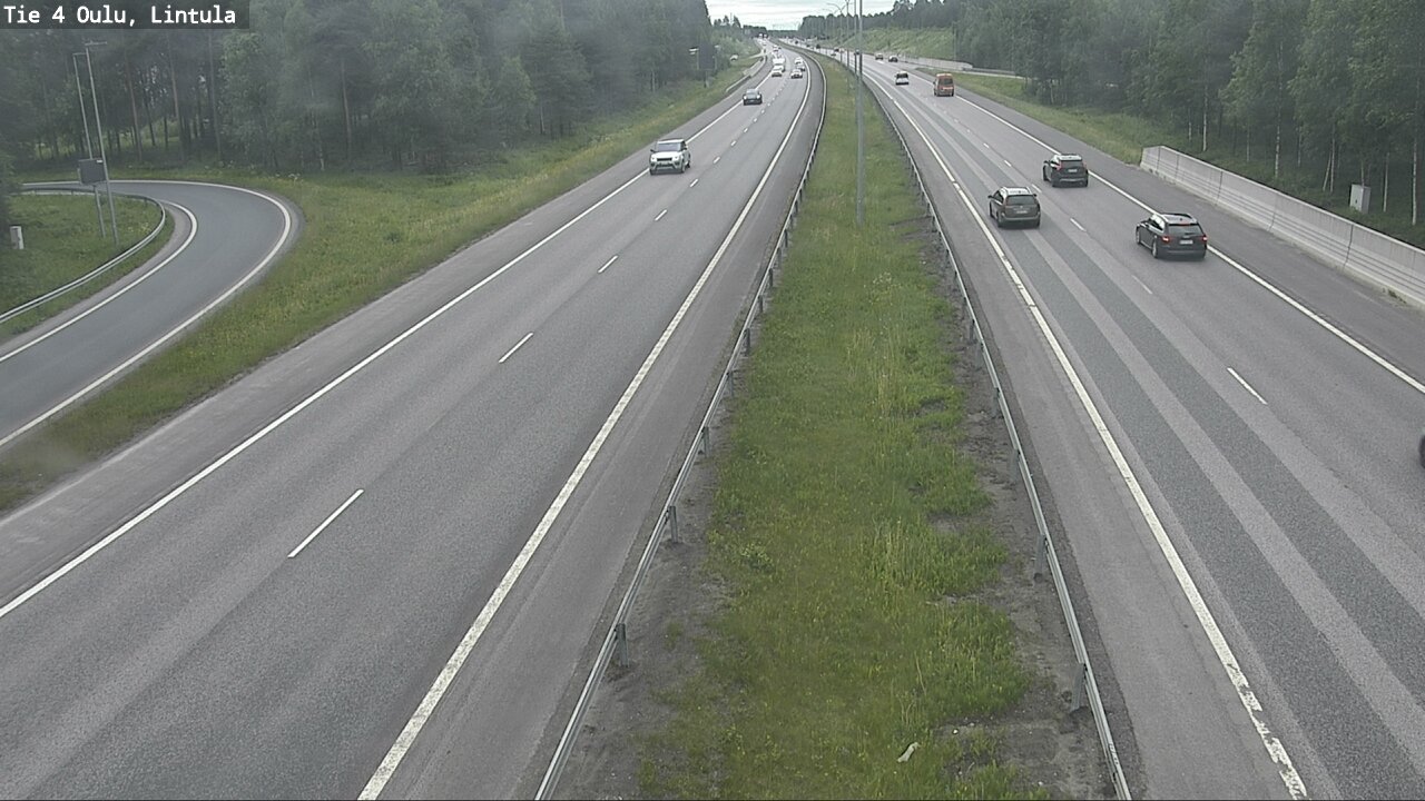 Weather Camera Image Väg 4 Uleåborg, Lintula, Oulu, Pohjois-Pohjanmaa