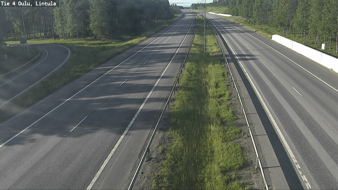 Weather Camera Image Väg 4 Uleåborg, Lintula, Oulu, Pohjois-Pohjanmaa