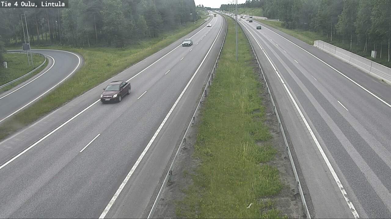 Weather Camera Image Väg 4 Uleåborg, Lintula, Oulu, Pohjois-Pohjanmaa