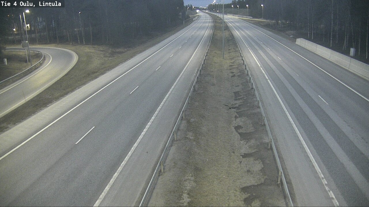Weather Camera Image Road 4 Oulu, Lintula, Oulu, Pohjois-Pohjanmaa