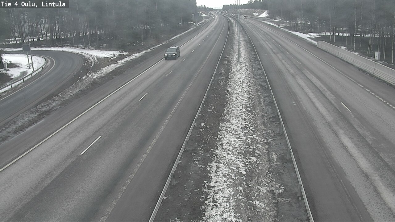 Weather Camera Image Väg 4 Uleåborg, Lintula, Oulu, Pohjois-Pohjanmaa