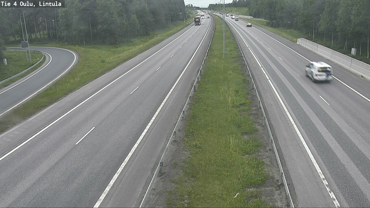 Weather Camera Image Väg 4 Uleåborg, Lintula, Oulu, Pohjois-Pohjanmaa