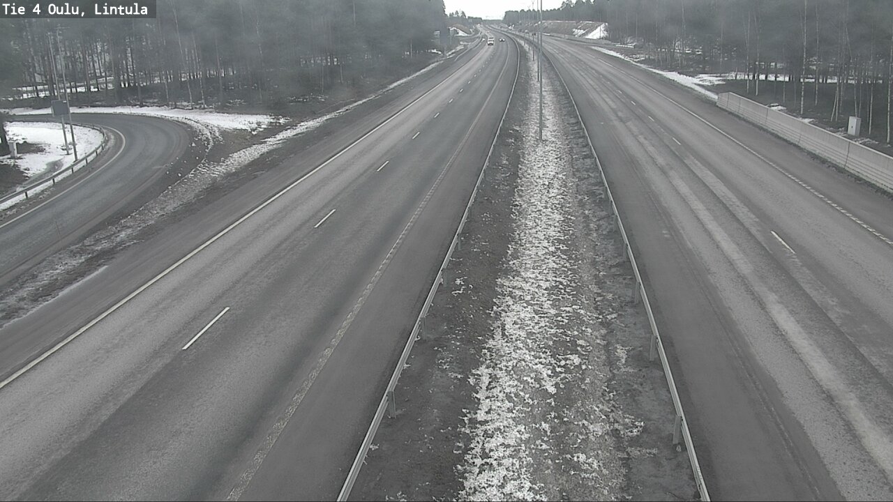 Weather Camera Image Väg 4 Uleåborg, Lintula, Oulu, Pohjois-Pohjanmaa