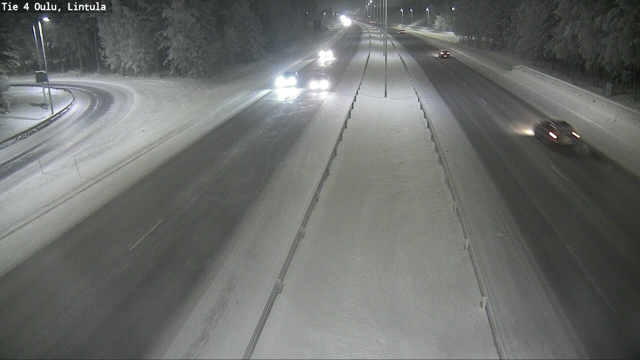 Weather Camera Image Väg 4 Uleåborg, Lintula, Oulu, Pohjois-Pohjanmaa