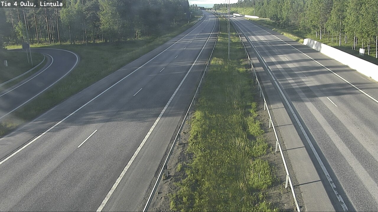 Weather Camera Image Väg 4 Uleåborg, Lintula, Oulu, Pohjois-Pohjanmaa